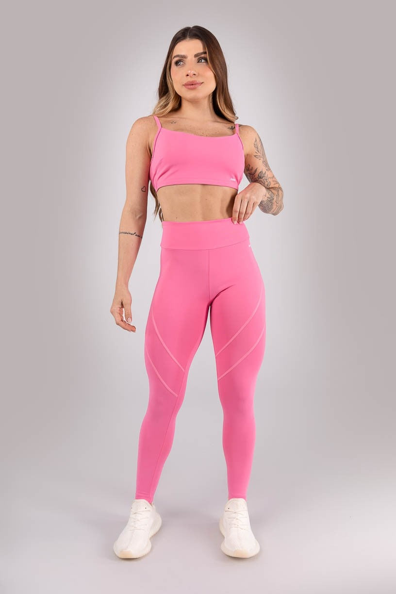 Top com Costas Abertas e Alças Reguláveis (Rosa Chiclete) | Ref: K4415-A