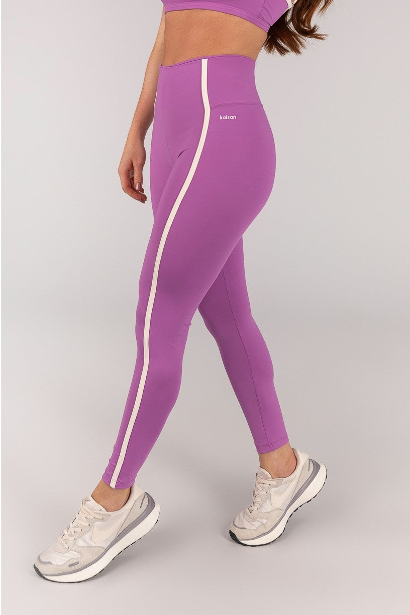 Calça Legging com Chapados (Orquídea / Vanilla) | Ref: K4355-D