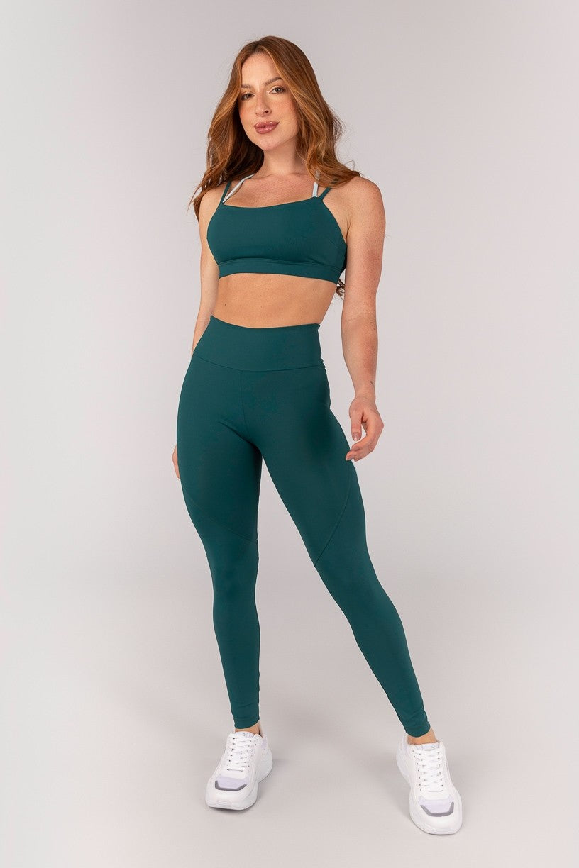 Calça Legging com Recorte no Bumbum e Vivos (Imperial / Vanilla) | Ref: K4653-A