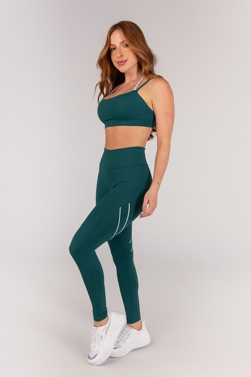 Calça Legging com Recorte no Bumbum e Vivos (Imperial / Vanilla) | Ref: K4653-A