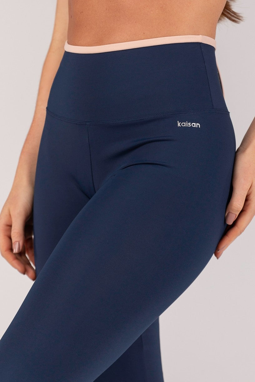 Calça Legging com Passante e Vira (Azul Marinho) | Ref: K4656-B