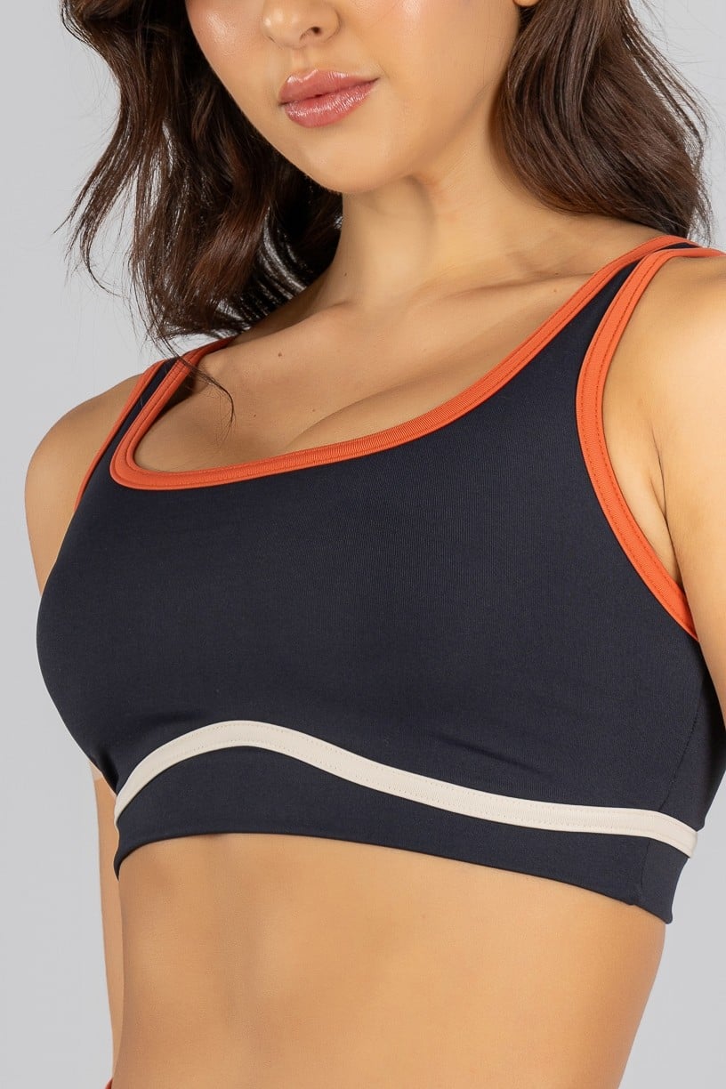 Top Mix com Alças Largas e Chapado (Preto / Cobre / Off-White) | Ref: K4721-A