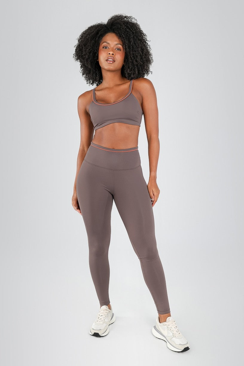 Calça Legging com Vivo (Trufa) | Ref: K4725-A