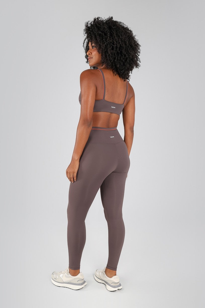 Calça Legging com Vivo (Trufa) | Ref: K4725-A
