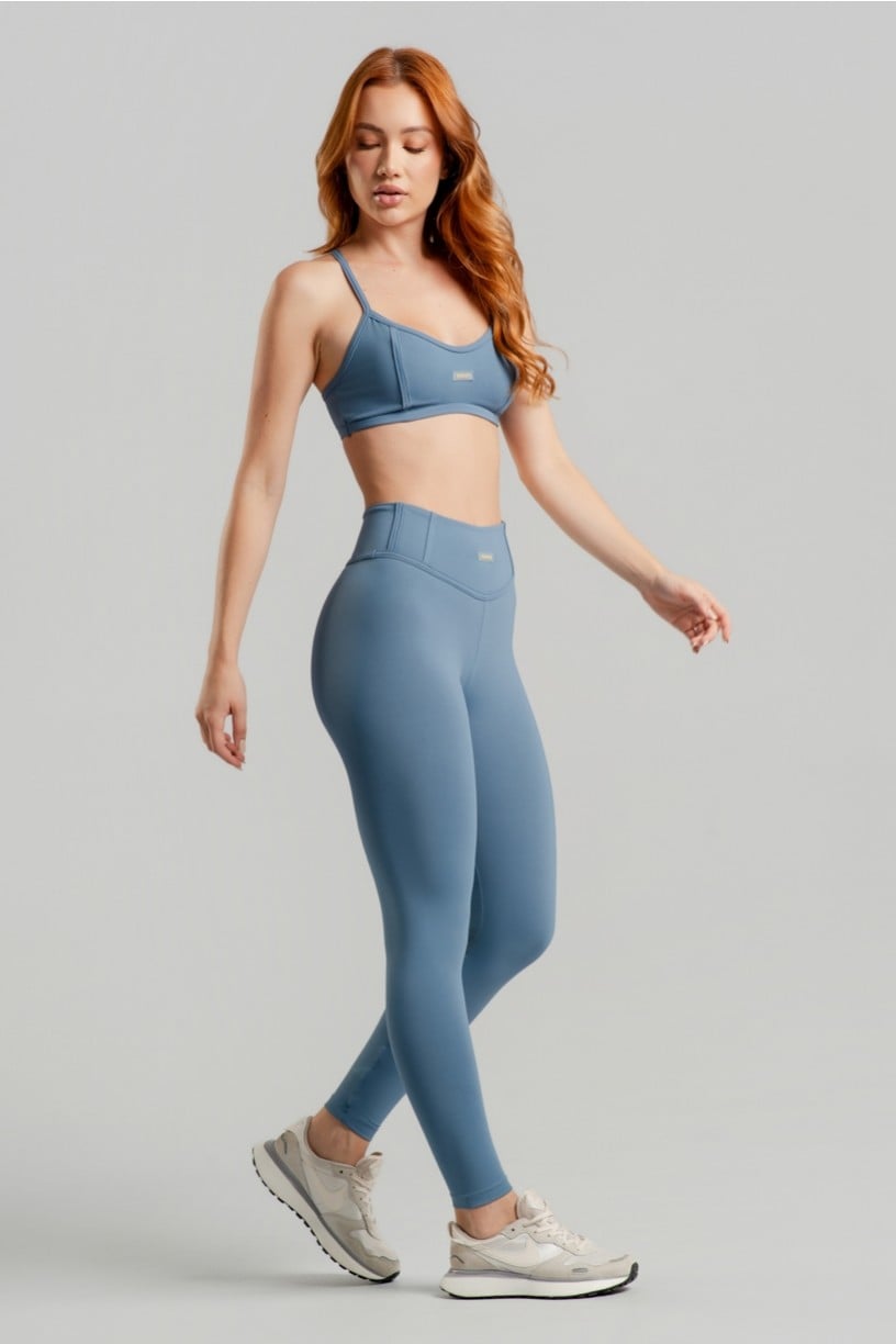 Calça Legging com Detalhes Em Chapado (Bruma) | Ref: K4650-D