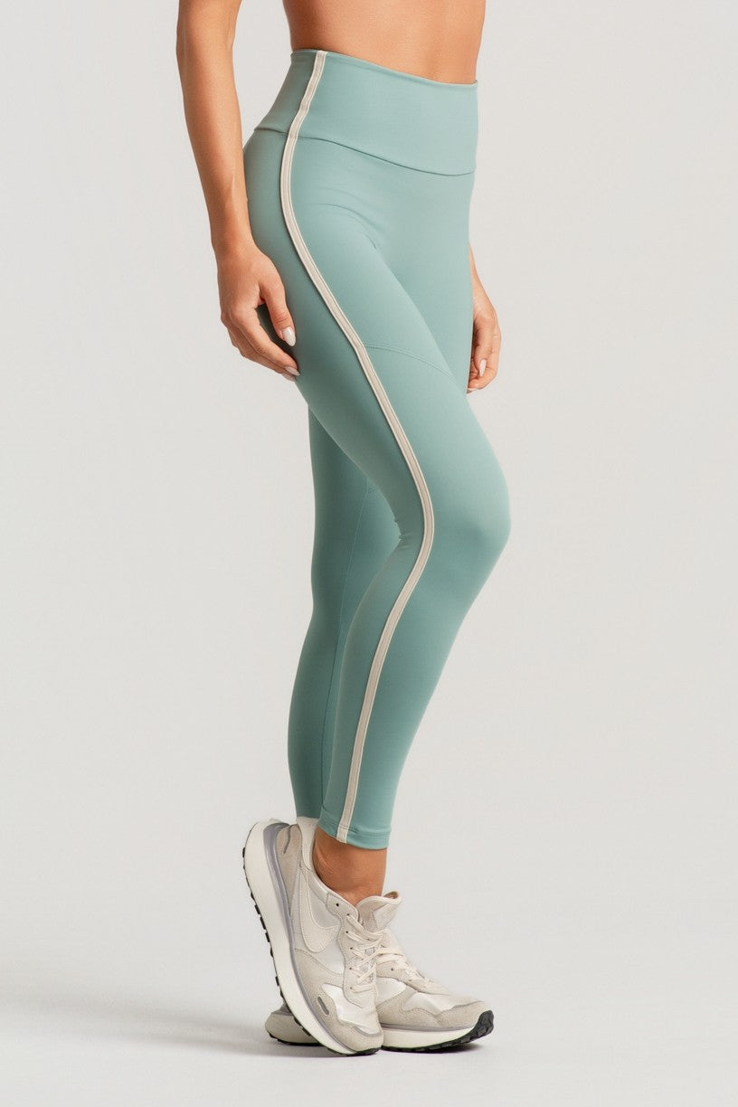 Calça Legging sem Gancho com Chapado nas Laterais (Citrus / Off-White) | Ref: K4485-E