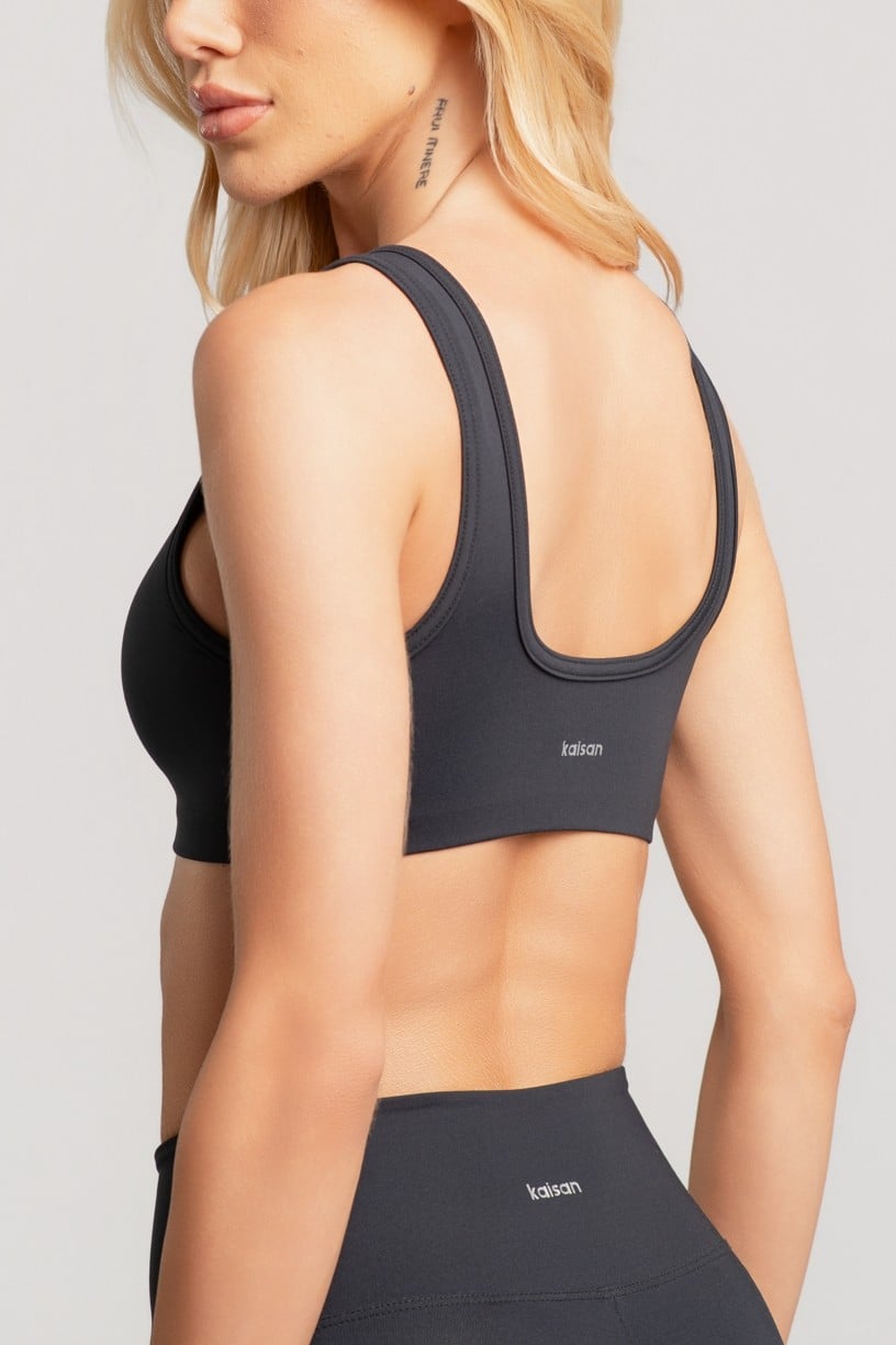 Top Básico com Alças Largas (Preto) | Ref: K4819-A