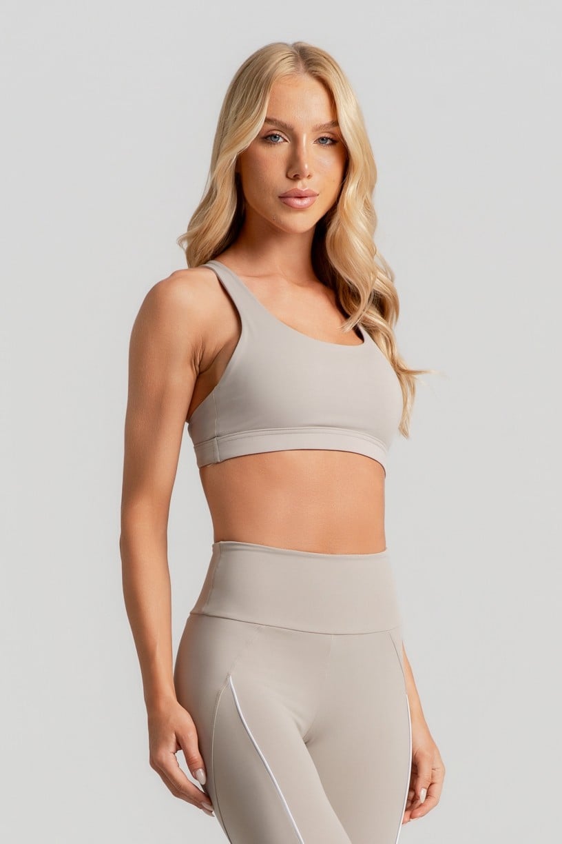 Top com Alças Triplas Cruzadas nas Costas (Duna / Branco) | Ref: K4913-A